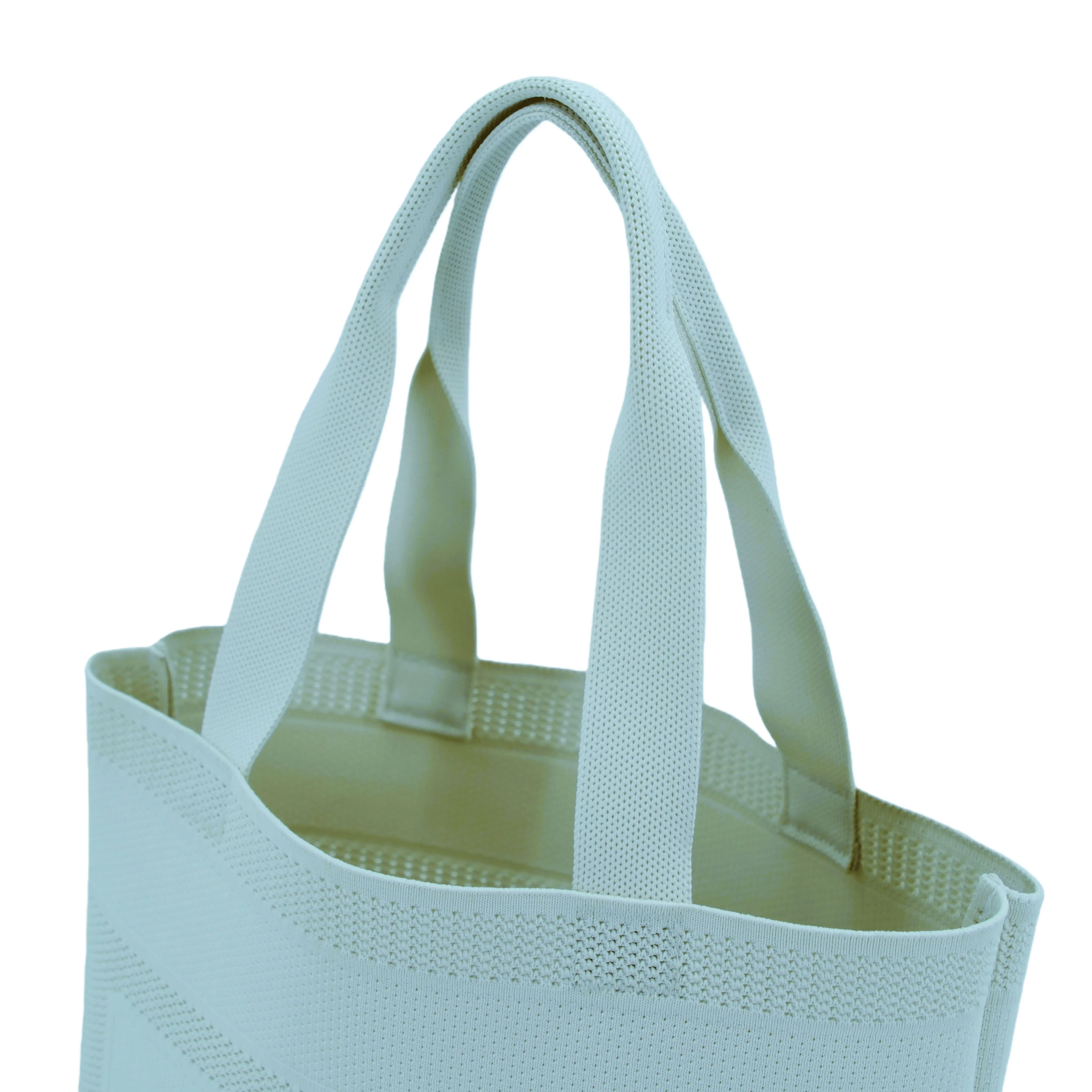 Eco-Friendly Polyester Yarn Material BSCI &amp; REACH Certificate Reusable Knitted Tote Bag with Custom Logo - KB-2503 - Detail