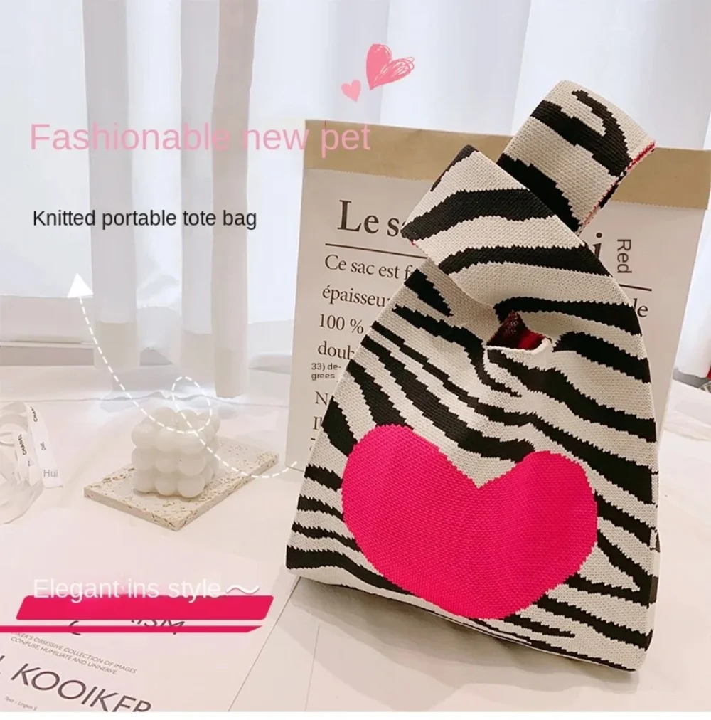 Custom Design Crochet knitted Handbag Fashion Ladies Knitted Tote Bag - KT-A07 - Detail